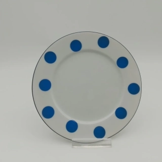 Talíř desertní 17 cm modrý puntík